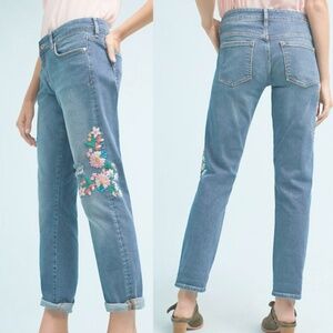 Anthropologie Pilcro and the Letterpress Embroidered Jeans 26